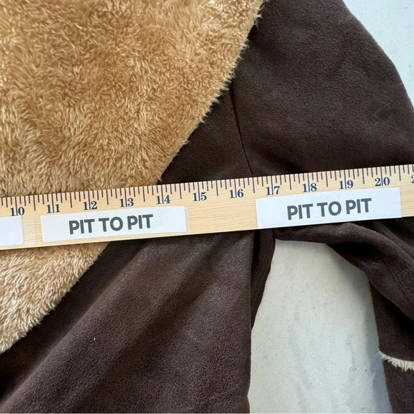 Kut From The Kloth || Bryton Faux Suede and Shearling Jacket Brown Medium - Picture 12 of 13